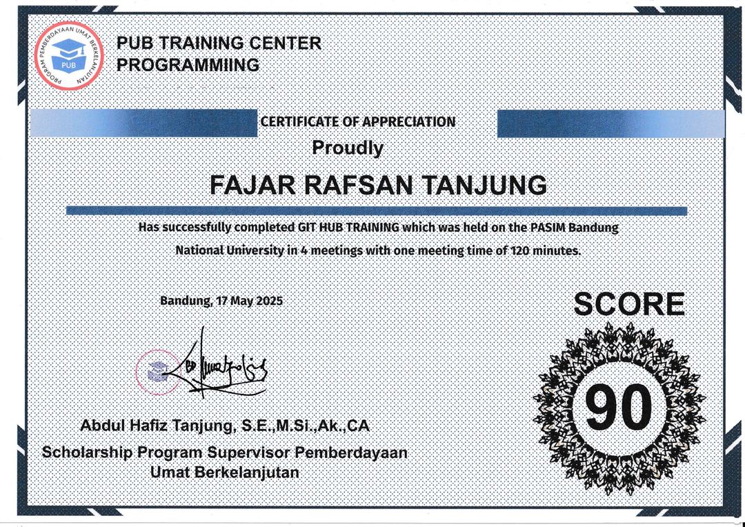 Sertifikat Git & GitHub Training
